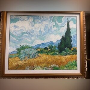 New Wheat Field With Cypress Wall Art Van Gogh Framed Masterpiece ✨✨🔥🔥